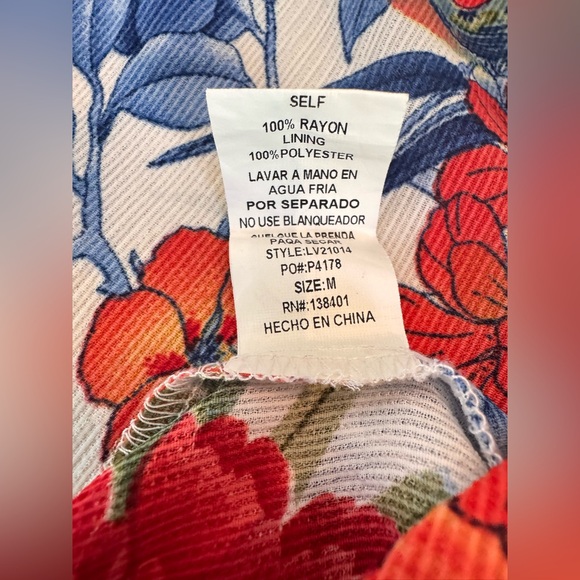 L Love Floral V-Neck Open Tie-Back Maxi Dress – Size Medium - Picture 15 of 15